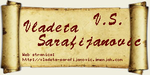 Vladeta Sarafijanović vizit kartica
